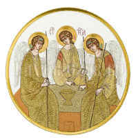 Вышитая икона Святая троица купить с доставкой