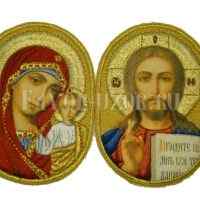 Иконы Спасителя и Богородицы овальные печать купить с доставкой