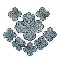 Иподиаконский набор крестов Снежинка серебро купить с доставкой