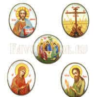 Иконки для митры со Св. Троицей, рукописные, 5 шт купить с доставкой